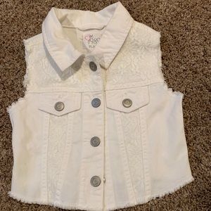 Children’s Place White Denim Vest